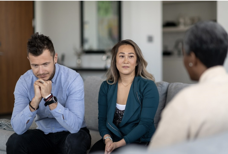 a couple during the counseling session